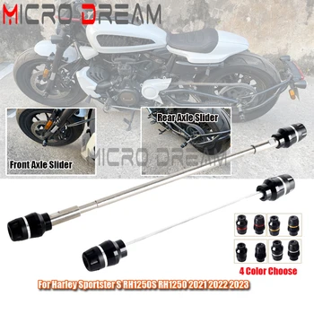 Přední a Zadní Kolo Jezdce Vidlice Crash Protector Pad Protector Černá Pro Harley Sportster S RH1250S RH 1250S 2021 2022 2023 Obrázek
