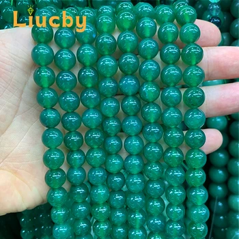 Přírodní Kámen Zelené Avanturinem Kolo Hladké Korálky Pro Výrobu Šperků DIY Náhrdelník Náramek Náušnice 15