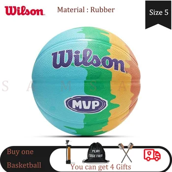 Původní Wilson Basketbalový Velikost 5 PU nebo Pryže Vysoce Kvalitní Standardní Basketbalový Míč Outdoor nebo Indoor Trénink pro Sportovní Obrázek