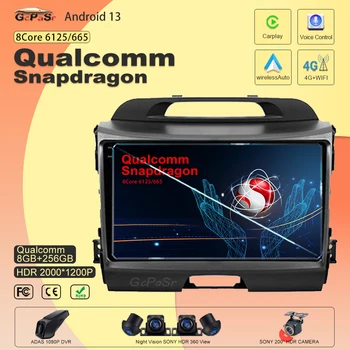 Qualcomm Snapdragon Pro KIA Sportage 3 4 2010 - 2016 Android, 13 Auto Rádio Přehrávač GPS Navigace Stereo Hlavy Jednoktačislo 2din DVD Obrázek