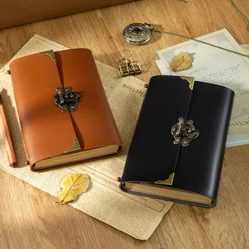 Retro Cestovní Notebook Portable PU Kůže Deník, Zápisník, Kancelář, Psací potřeby Zahuštěný Student, Zápisník Plánovač Školní Potřeby Obrázek