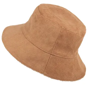 Reverzibilní Silný Manšestr Umělé Kožešiny Bucket Čepice Pro Ženy Muži Zimní Udržovat V Teple Rybář Hat Příležitostné Venkovní Panamy Čepice Obrázek