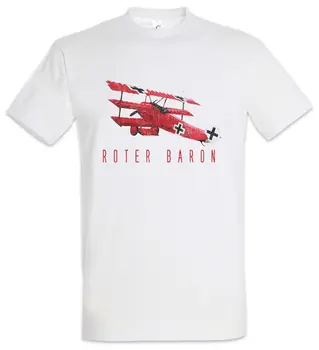 Roter Baron T-Shirt Red Baron Pilot Letectva Létání Stíhací Fokker Cirkus Obrázek