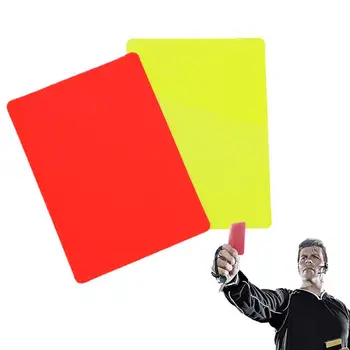 Rozhodčí trestné Karty 2ks Robustní Fotbalový Rozhodčí Sady Příslušenství pro Profesionální Fotbal Červené A Žluté Karty Multifunkční Obrázek