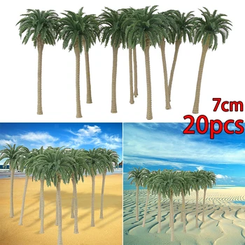 Rozložení Forest Beach Diorama Scenérie 1 150 Měřítku, 20ks Kokosové Palmy Model Stromy Pro Realistické Koleje Nebo Model Výrobu Rekvizit Obrázek