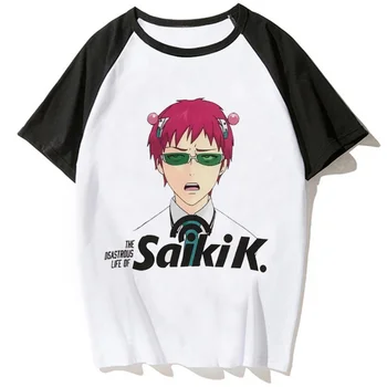 Saiki Kusuo tričko ženy komiks manga t-košile dívka manga 2000 y2k oblečení Obrázek