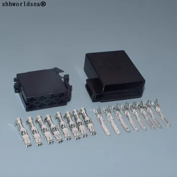 shhworldsea 8 pin 3.5 muž žena nezakryté auto kabelové Populární audio roh pro VW CD ISO konektor s kolíky 106455 962189-1 Obrázek