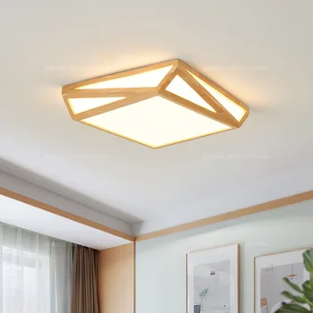 Skutečné Dřevěné Stropní Světla, Nový Moderní Design, LED Žárovky Pro Obývací pokoj Ložnice Balkon Chodba, Kuchyně, Vnitřní Osvětlení Příslušenství Obrázek