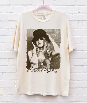 Stevie Nicks Vintage Graphic Bílá Barva Tričko Unisex Muži Ženy Ha0890 Obrázek