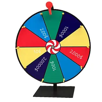 Točit Fortune Wheel Stolní Ruleta Spinner Kolo Štěstí Vyhrát Spin Hra 11.8 Inch Erasable Ruleta S Podstavcem Pro Obrázek
