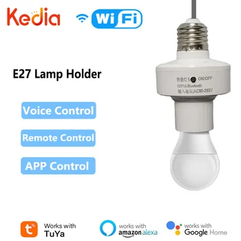 Tuya WiFi E27 objímka AC 90-250V Základny LED žárovky Žárovka Adaptér Smart Home APP Remote/Hlasové Ovládání práce s Alexa Google Domov Obrázek