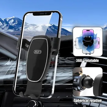 Univerzální Gravitace Car Telefon Držitel Air Vent Auto Lock Pevné Telefonní Stand Klip Otočný Telefon Držák pro Iphone Xiaomi Samsung Obrázek