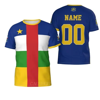 Vlastní Jméno a Číslo středoafrické Republiky, Země, Vlajky, trička, Oblečení, T košile Muži Ženy Trička Topy Pro Fotbal, Fotbalové Fanoušky Obrázek