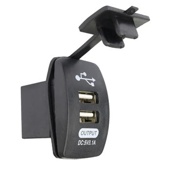 Vodotěsná 12V-24V Mini Micro Dual USB Plug Auto, Motorka Zapalovače Zásuvky 5V 3.1 A s Nepromokavou Panel Obrázek